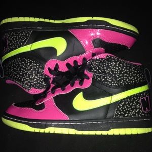 STILL AVAILABLE - Nike Dunks Black, Volt Lime Green, & Hot Pink